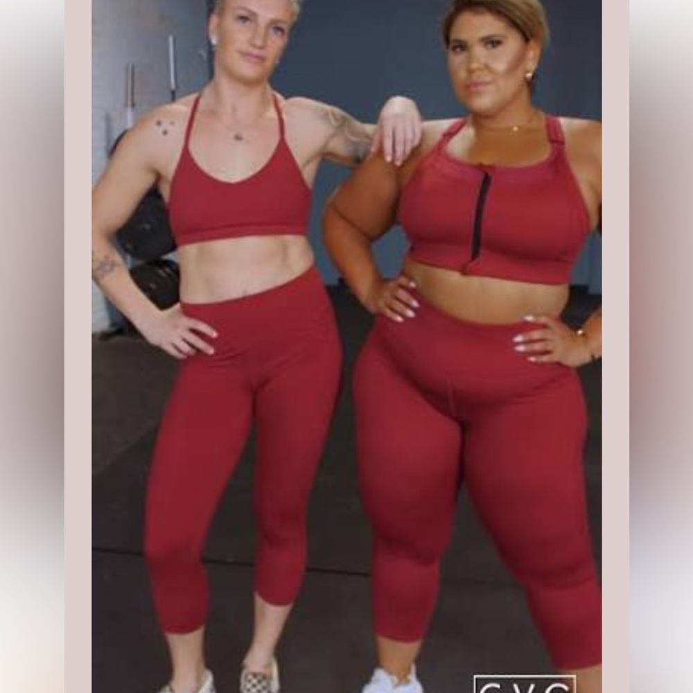 cvg sangria capri leggings sz XL